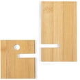 thumbnail image 2 of Soporte de bambú para teléfono móvil con orificio de carga, soporte de madera desmontable para teléfono móvil, escritorio, tableta, estación de acoplamiento para iPhone, iPad y todos los teléfonos, 2 of 5