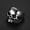 Silver, variant on vintage stainless steel punk evil biker skull ring design male silver black men-15-Black
