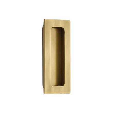 

4 in. Modern Rectangular Flush Pull French Antique Brass