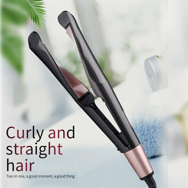 2 in 1 twisted curling iron rotating temperature control straight