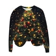 thumbnail image 5 of Amidoa Going Out Women's Sweatshirts Sparkly Long Sleeve Casual Crewneck Christmas Tree Sweatshirts Women's T Shirts S, 5 of 5