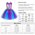 thumbnail image 2 of Jurebecia Mermaid Dresses for Girls Princess Ariel Costume Halloween Birthday Cosplay Tutu Dress with Hairband 6-7 Years, 2 of 8