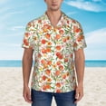 thumbnail image 4 of Lsque Fruits Peach2 pattern Hawaiian Shirt for Men, Unisex Summer Beach Casual Short Sleeve Button Down Shirts-Small, 4 of 9