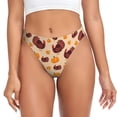 thumbnail image 1 of Fotbe Thanksgiving Turkey and Pumpkin Tanga Sin Costuras para Mujer con Estampado – Panties Invisibles, Transpirables y Cómodos para Uso Diario-4X-Large, 1 of 6