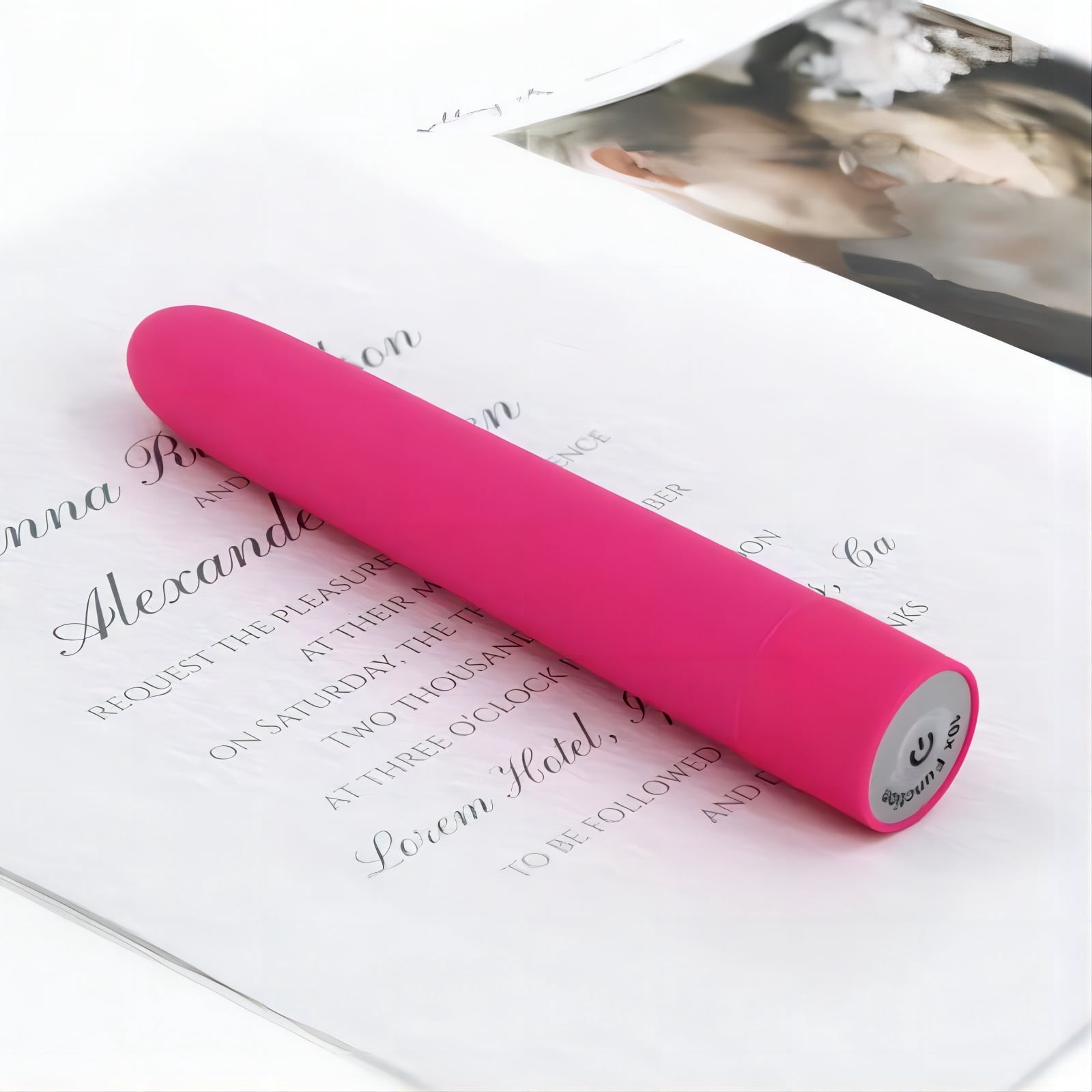 CENTEREL 7" Classic Vibrator 1 Button 10 Functions Water-Resistant Motor Adult Sex Toy-Pink