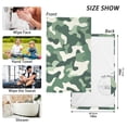 thumbnail image 6 of Yayeee 2 Pack Hand Towels for Bathroom 100% Cotton 16" x 28" Soft Absorbent Kitchen Towel, Light Green Camouflage Design, 6 of 7