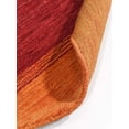 thumbnail image 7 of Rugsotic Carpets Hand Knotted Wool Area Rug 2'8''x10' Orange Red Contemporary Runner Indoor Rug for Living Room, Bedroom Antimicrobial L00215, 7 of 7