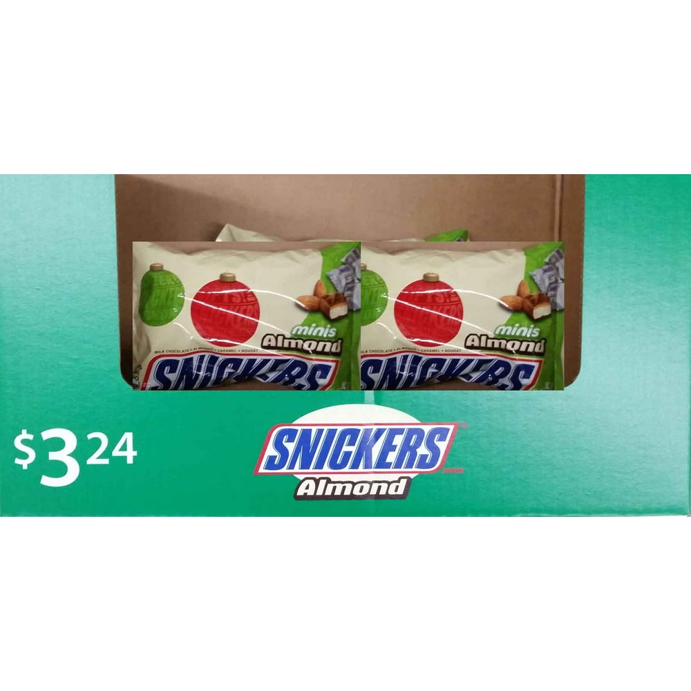 Snickers Holiday Minis Almond Chocolate Candy Bars, 10 Oz. - Walmart