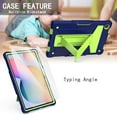 thumbnail image 3 of Dteck with Screen Protector Case for Samsung Galaxy Tab A7 10.4" SM-T500 T505 (2020 Released) 10.4-inch,Shockproof 3-layer-protection Hybrid Rubber Hard PC Back Kickstand Cover,Navy+Olivine, 3 of 4