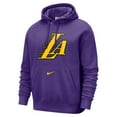 thumbnail image 2 of Men's Nike Purple Los Angeles Lakers 2024/25 City Edition Essential Club Pullover Hoodie, 2 of 3