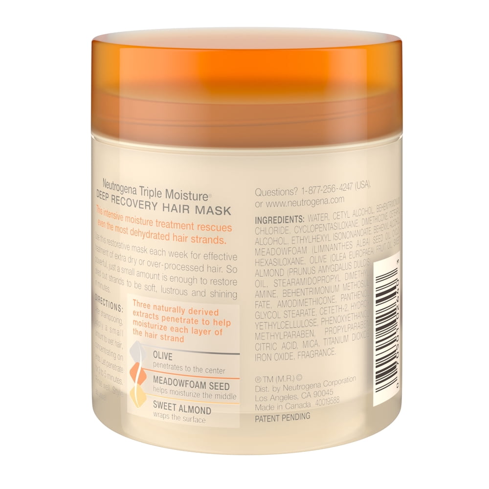 Neutrogena Triple Moisture Deep Recovery Hair Mask Moisturizer, 6 oz