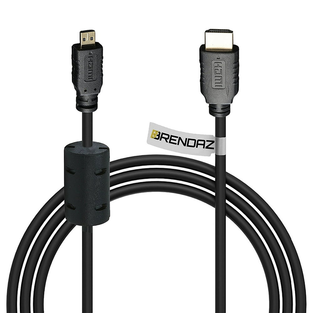 BRENDAZ MicroHDMI (Type D) to HDMI (Type A) HighSpeed HDTV Cable with