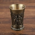 thumbnail image 4 of Vaso, copa, patrón antiguo tallado en relieve, vaso para sorbos personalizado, para bar dios sol de bronce, 4 of 8