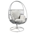 thumbnail image 2 of Gray Iron Frame Outdoor Swivel Lounge Chair With And Fabric Pe, 2 of 5