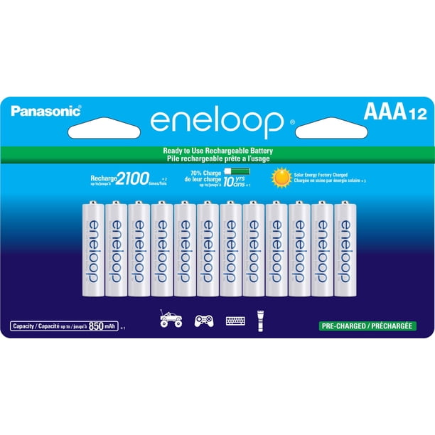 Panasonic BK-4MCCA12SA - Baterías recargables, Eneloop AAA 2100 Cycle Ni-MH
