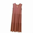 thumbnail image 4 of Sakmal Sleep Tanks House Dress for Women Cotton Plus Size Sleep Dress Sleeveless Pink Sleep Tanks, 4 of 4