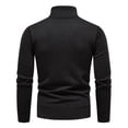 thumbnail image 3 of DHFJKG Mens Turtleneck Knitted Base Pullover Sweaters Slim Fit Solid Color Long Sleeve Layering Tops With Ribbing Edge Knitwear Classic Jumper Tops, 3 of 4