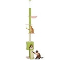 thumbnail image 1 of PawHut Arbre à Chat du Sol au Plafond Tour pour Chat Hauteur Réglable 87 Pouces-94,5 Pouces, 1 of 10