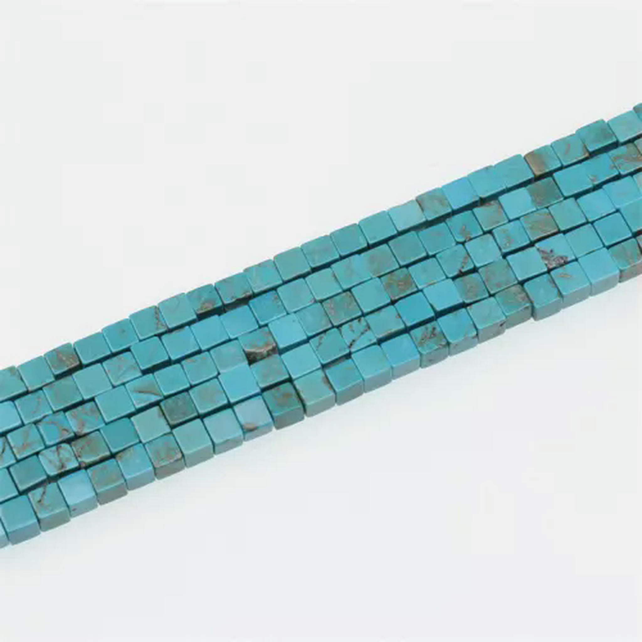 HOOUN Wholesale 850pcs/Lot Mix Natural Gemstone Square Spacer Loose Beads 4mm DIY-Blue stone