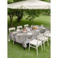 thumbnail image 3 of Outdoor Tablecloth with Umbrella Hole and Zipper, Grey Fish Scale Rectangle Table Cloth 60x84 Inch Waterproof Tablecloth, Modern Geometric Gold Abstract Moroccan Picnic Table Cover for Patio Camping, 3 of 7