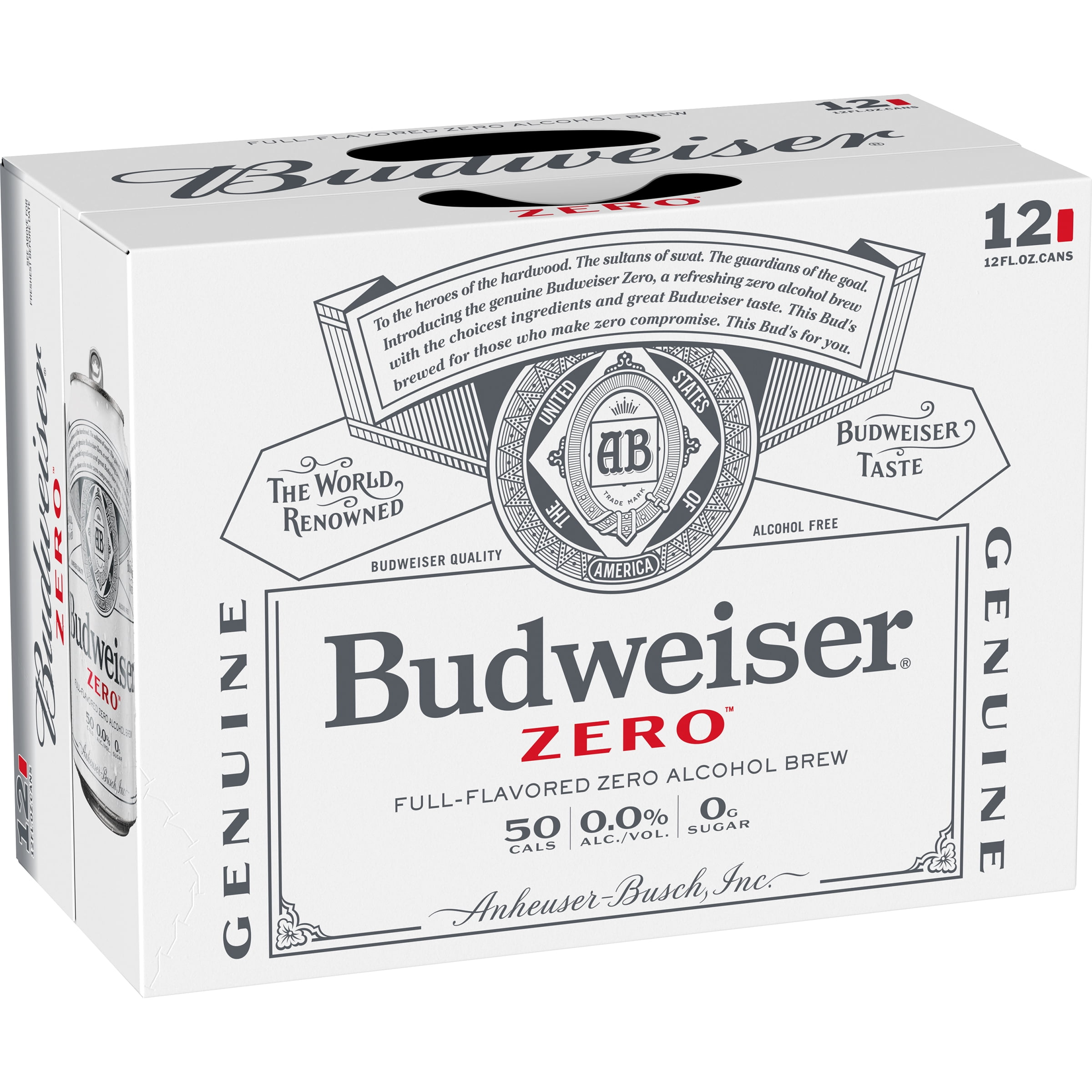 Budweiser Zero Beer, 12 Pack 12 fl. oz. Cans