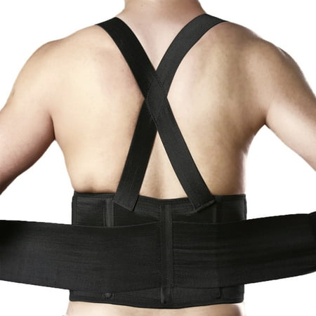 FITTOO Industrial Work Back Support Men Women-Suspender Back Brace for Lifting-Adjustable Double Pull Strap Lumbar Lower Back Support