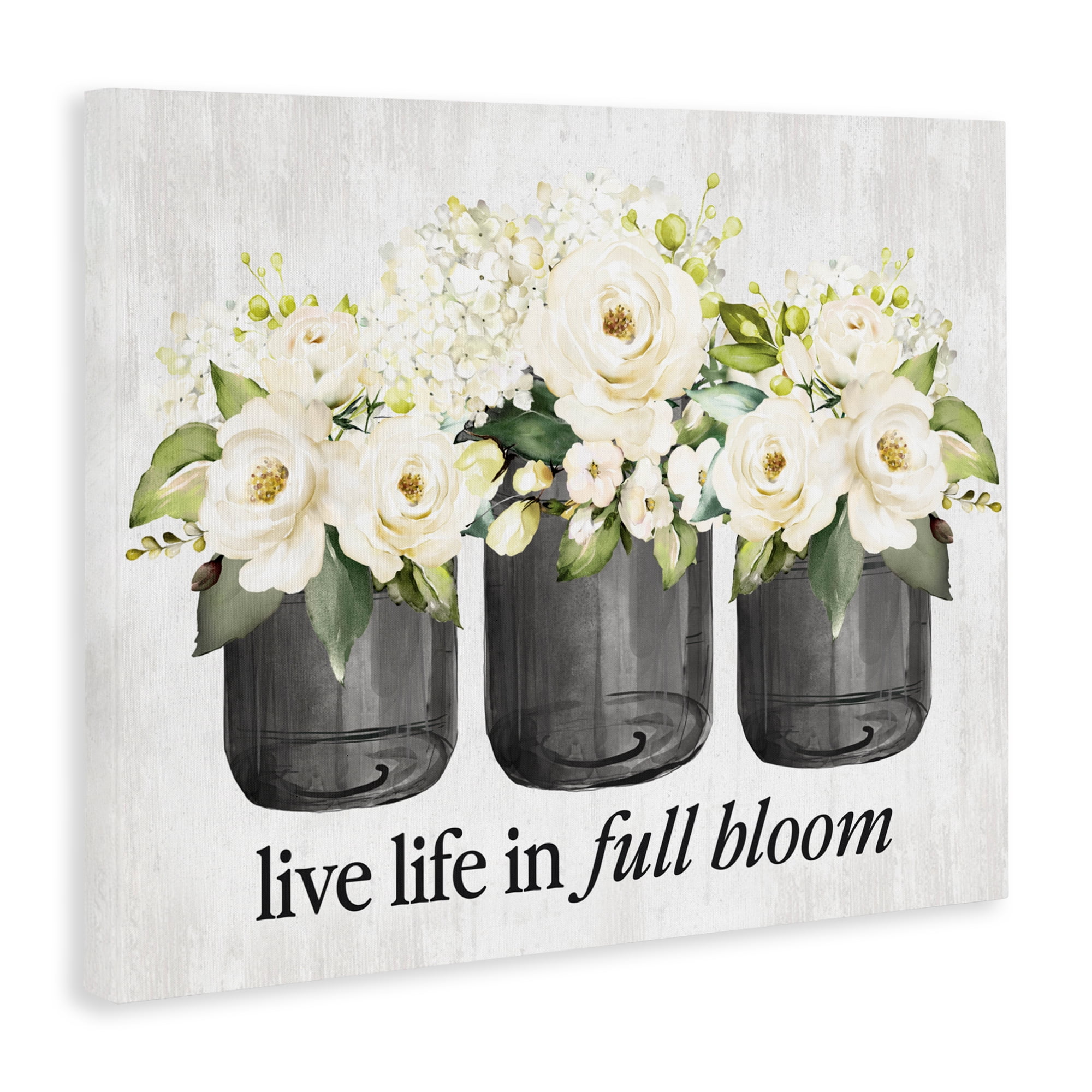 Stupell Industries Life In Full Bloom Botanical & Floral Painting Gallery Wrapped Canvas Art Print Wall Art, 48 x 36