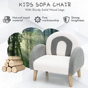 OLAKIDS Kids Sofa, Toddler Armchair with Solid Wooden Frame Anti-Tipping Design Plush Fabric, Upholstered Children Chair for Nursery Kindergarten Playroom Preschool, Gift for Boys Girls