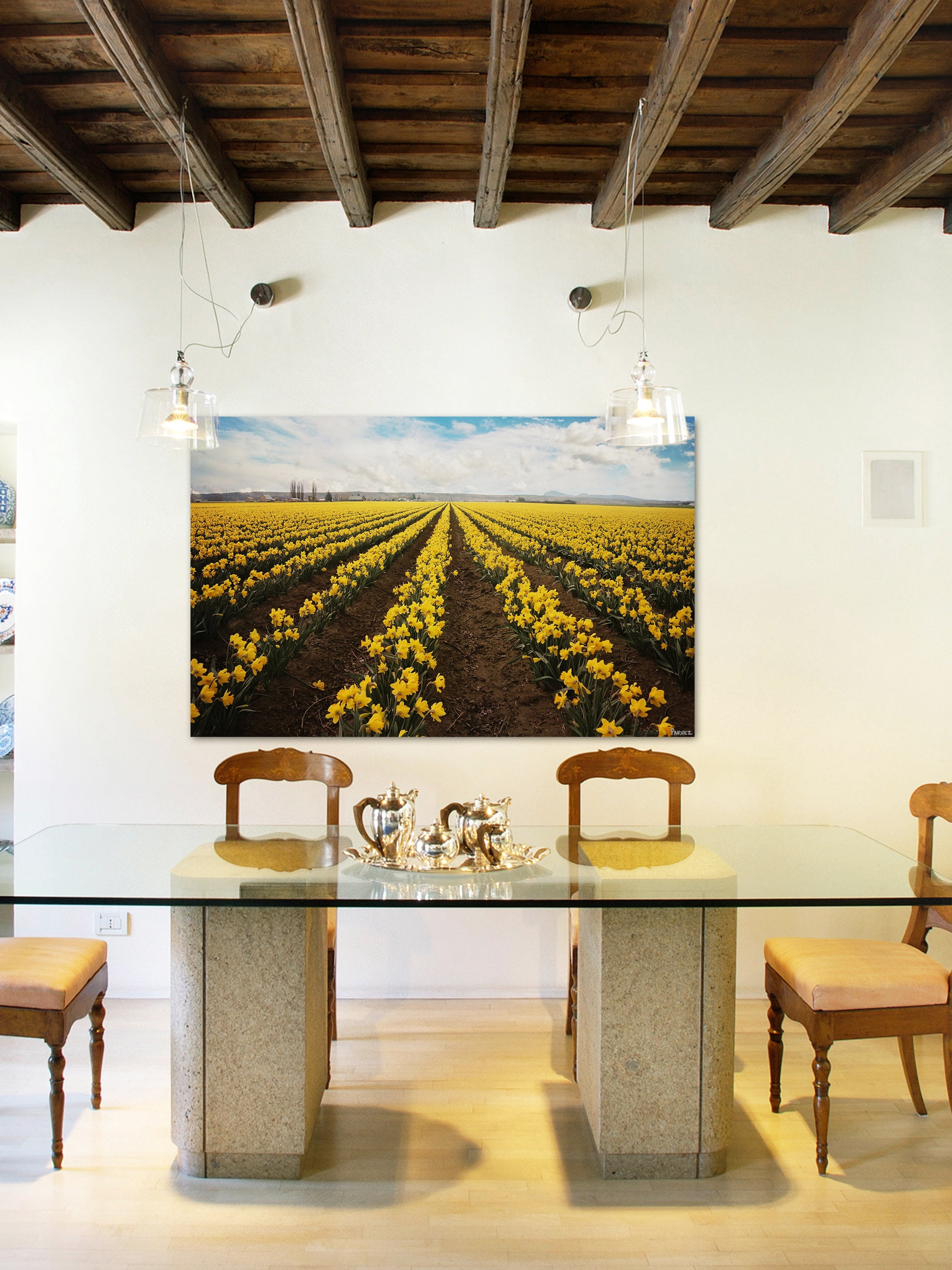 "Daffodils Forever" Painting Print on Wrapped Canvas