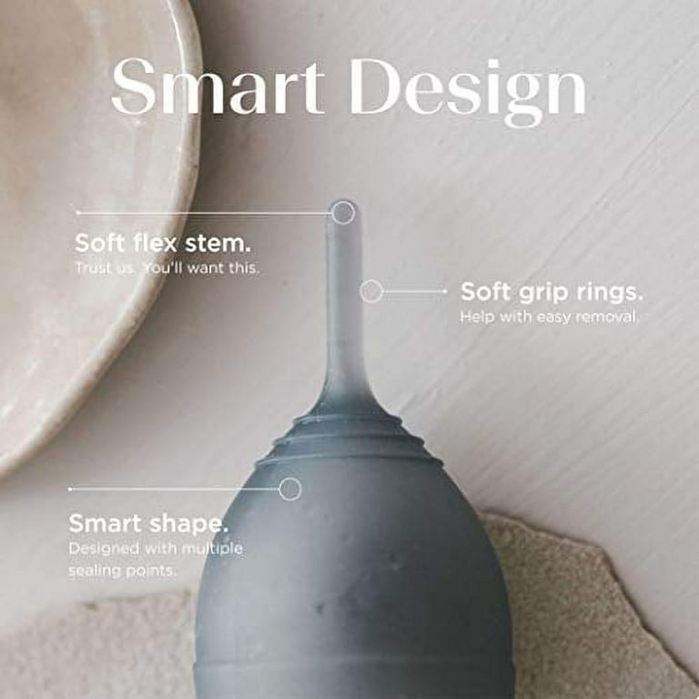 Saalt Soft Menstrual Cup - Super Soft and Flexible - Best Sensitive Cup -  Wear for 12 Hours - Made in USA (Grey, Small) : : Health &  Personal Care