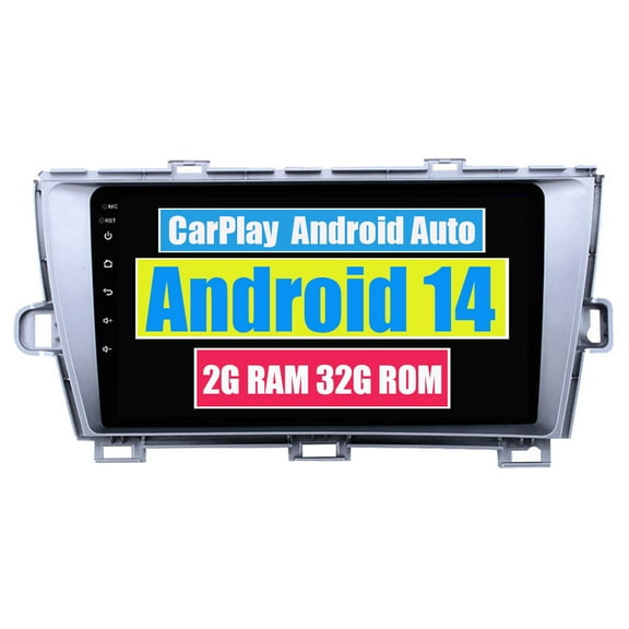 RoverOne Car Stereo CarPlay Android Auto for Toyota Prius XW30 2009 - 2015 GPS Navigation Bluetooth DSP Touch Screen Multimedia Video Player / Silver