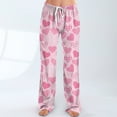 thumbnail image 2 of FrzhBrz Valentines Day Women's Pajama Pants Loose Pj Bottoms Lounge Sleep Causal Bottoms Drawstring Trousers, 2 of 5