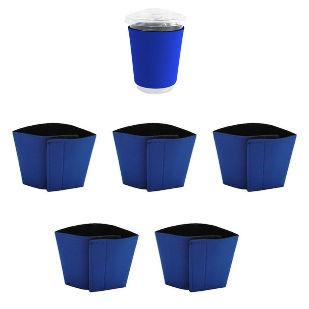 Sujetador De Bucle De Manga De Taza Aislada De Neopreno Para Bebidas Heladas Calientes 5 Piezas
