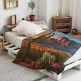 thumbnail image 4 of Desert Mountain Flannel Fleece Throw Blanket,Soft Warm Decorative Throw for Home Couch or Bed, Unique Gift for Family Friends and Travel Fans, 4 of 8