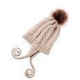 thumbnail image 2 of Holloyiver Winter Warm Pure Color Ladies Braid Ball Pullover Knit Hat, 2 of 5