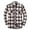 Coffee, variant on WTOBBYMen's Minimalist Workwear Plaid Long Sleeve Shirt, Unique Square Neck Button Up Casual Business Design for Spring Season Fashion Statement,Coffee 2XL