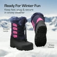thumbnail image 3 of BURUDANI Kids Boys Girls Winter Snow Boots Insulated Outdoor Snow Boots Soft Warm Shoes Boots, 3 of 6