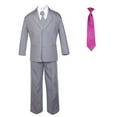 thumbnail image 2 of 6pc Baby Toddler Boy Teen Formal Party Medium Gray Suit w/ Satin Necktie Sm-20, 2 of 4