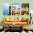 thumbnail image 3 of IDEA4WALL 3 Piece Framed Canvas Wall Art for Living Room, Bedroom Italy City Landscape Canvas Prints for Modern Home Decoration Ready to Hang, 3 of 4