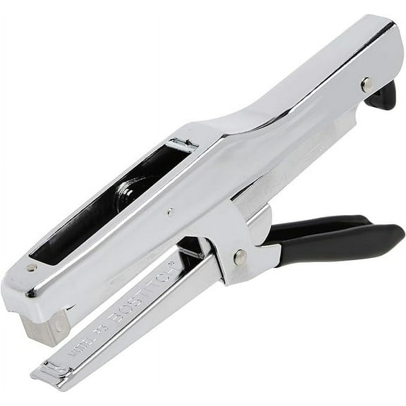 Bostitch Office Plier Stapler, 20 Sheet Capacity, EZ Squeeze Handle, Reduced Effort, No Jam Technology, Chrome