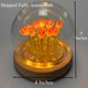 thumbnail image 4 of Lámpara nocturna ALYMACK Tulip Globe de cristal con base de madera, 4 of 8