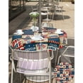 thumbnail image 4 of 4th of July Tablecloth with Umbrella Hole and Zipper Stars American Flag Stripes Round Outdoor Tablecloths 60 Inch Table Cloths Gnome Rustic Plaid Patio Table Cloth Cover for Independence Day Garden, 4 of 6