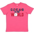 thumbnail image 3 of Inktastic Cleveland Vs. the World blue and red with baseball Youth T-Shirt, 3 of 5