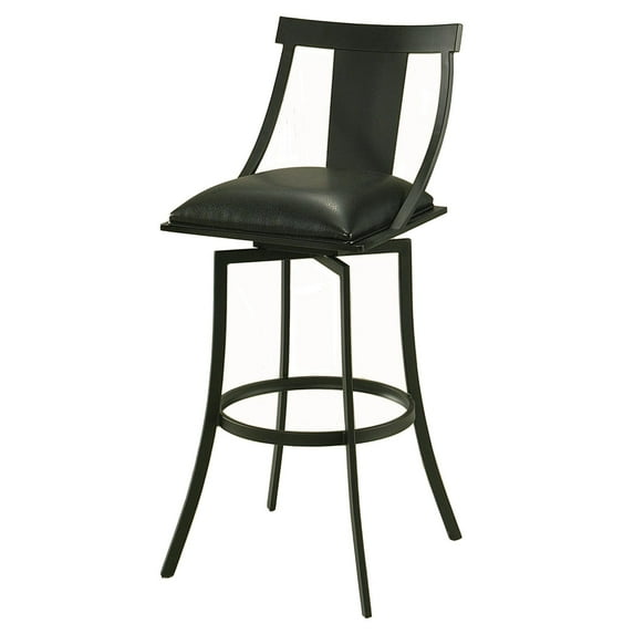 Impacterra 43.25 x 18 x 20 in. Amrita Swivel Barstool in Graphite Black, Ford Black