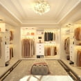 thumbnail image 3 of Homieasy 20.2'' - 96'' W Closet System with Wooden Drawers and Hanging Rods(cut To Fit), White, 3 of 8