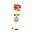 thumbnail image 5 of deevoka Wooden Rose Sign Keepsake Craft Valentines Day Decor for Birthday Holiday Home, 5 of 9