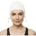 BEEMO Swim Cap Women Chin Strap Bubble Crepe Latex Long Short Hair