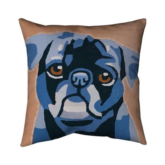 18 x 18 in. Flash The Pug-Double Sided Print Indoor Pillow