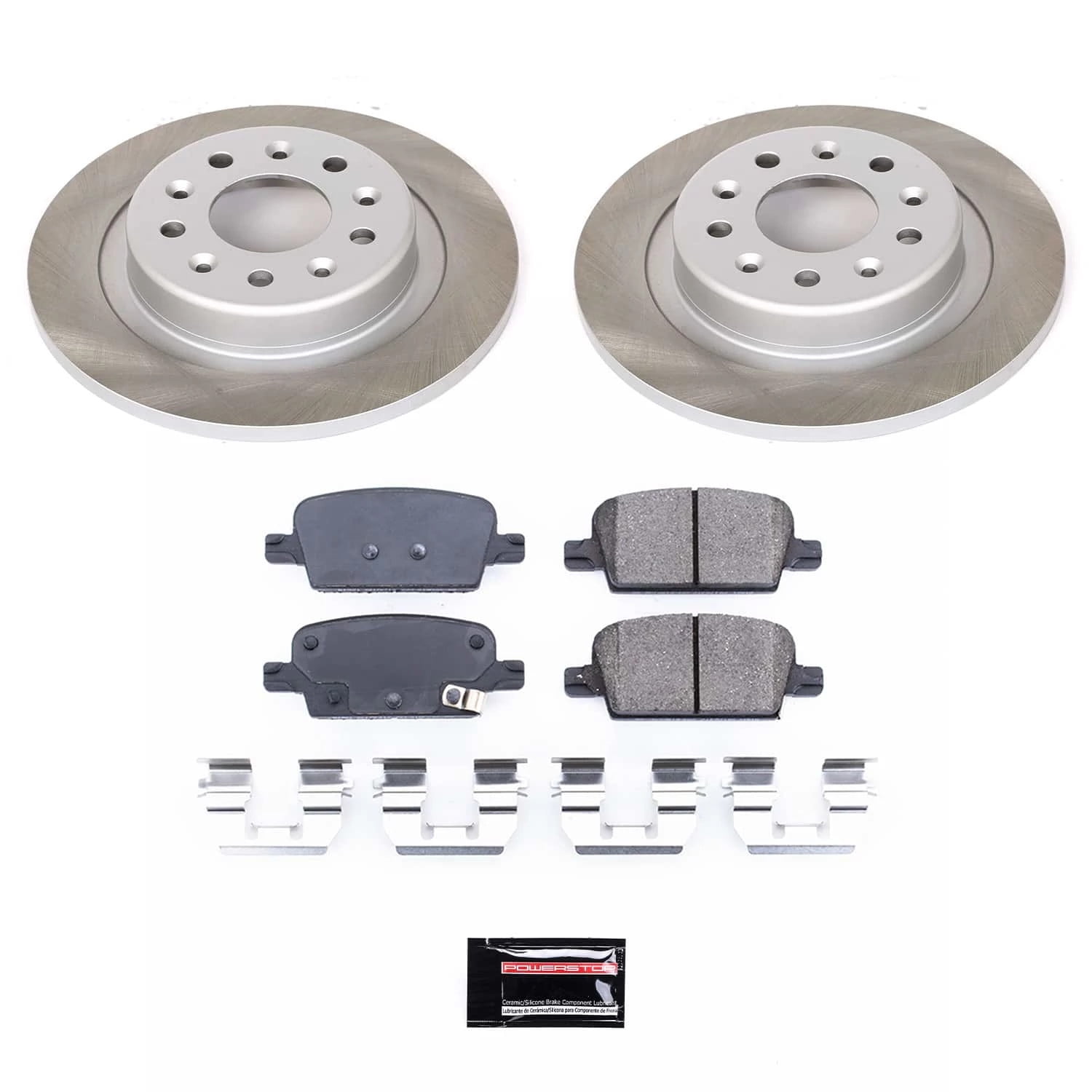 PowerStop Rear Semi-Coated Rotor and Low-Dust Ceramic Brake Pad Kit SC7722