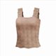 thumbnail image 1 of Tops Cortos de Tirantes Anchos con Cuello Cuadrado para Mujer, Tops Florales para Salir, Tops Cortos Ajustados con Ribete en Forma de Lechuga, Marrón S, 1 of 6
